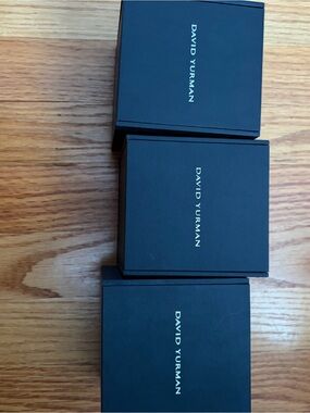 David Yurman Black Jewelry Boxes Trio
